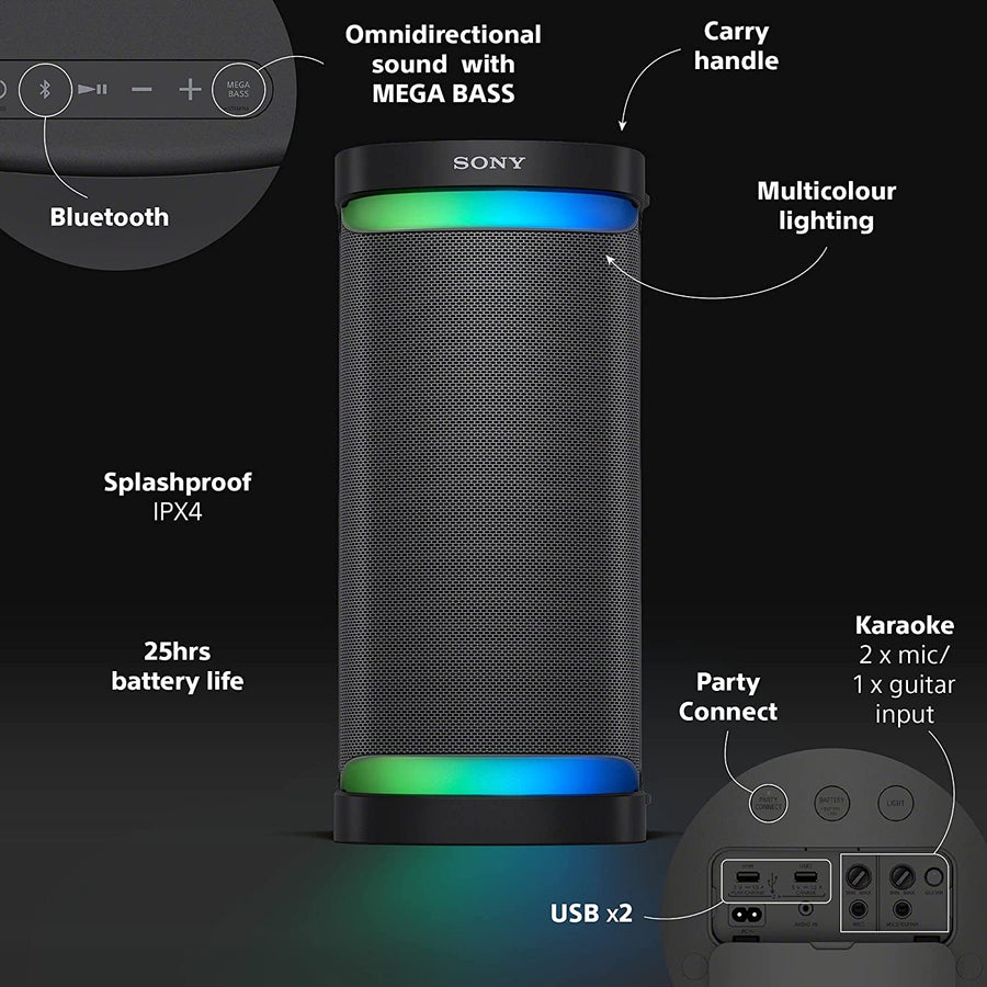 SONY SRS-XP700 Portable Bluetooth Speaker - Black