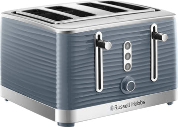 Russell Hobbs 24383 Grey Inspire High Gloss 4 Slice Toaster - Basil Knipe Electrics