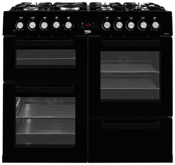 Beko KDVF100K 100cm Dual Fuel Range Cooker - Black