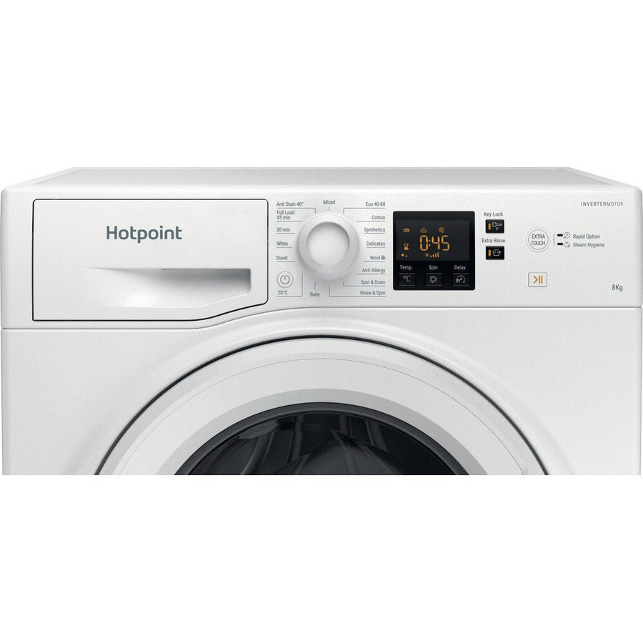 Hotpoint NSWF845CWUKN -  Inverter Motor 8kg 1400RPM Washing Machine [45-min quick cyle]