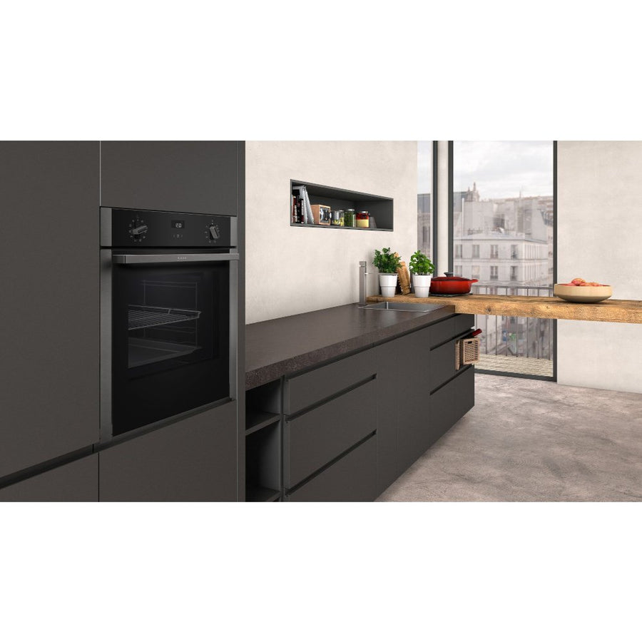 Neff N50 B3ACE4HG0B CircoTherm single oven in graphite