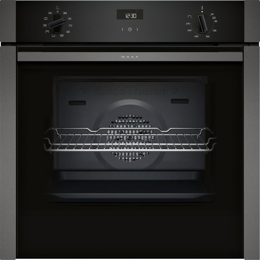 Neff N50 B3ACE4HG0B CircoTherm single oven in graphite