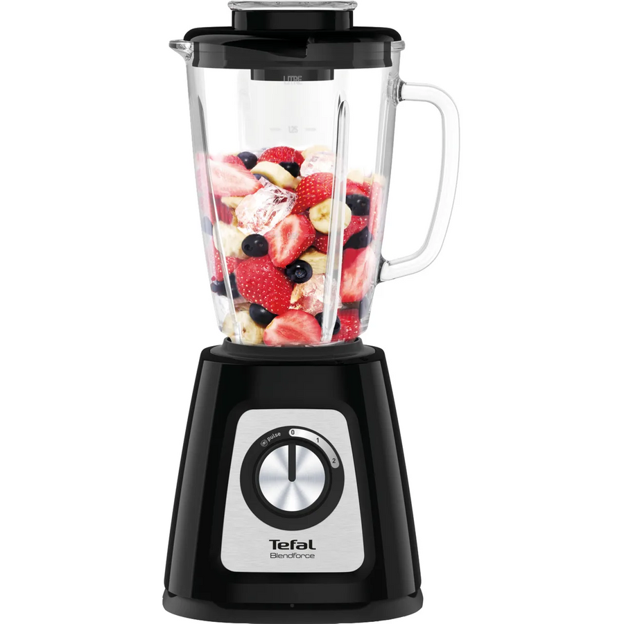 Tefal BL435840 800W Blendforce II Glass Black Jug Blender