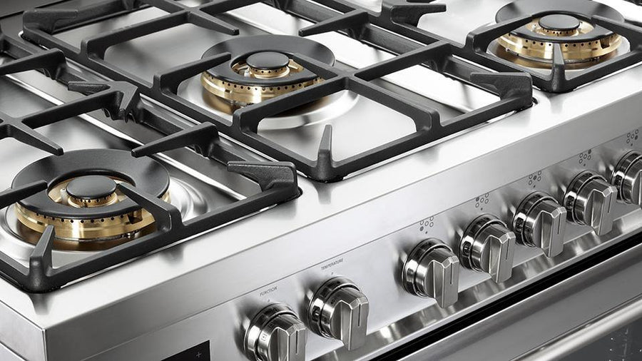 De'Longhi DSR 927-DF/X 90cm Dual Fuel Range Cooker - Basil Knipe Electrics
