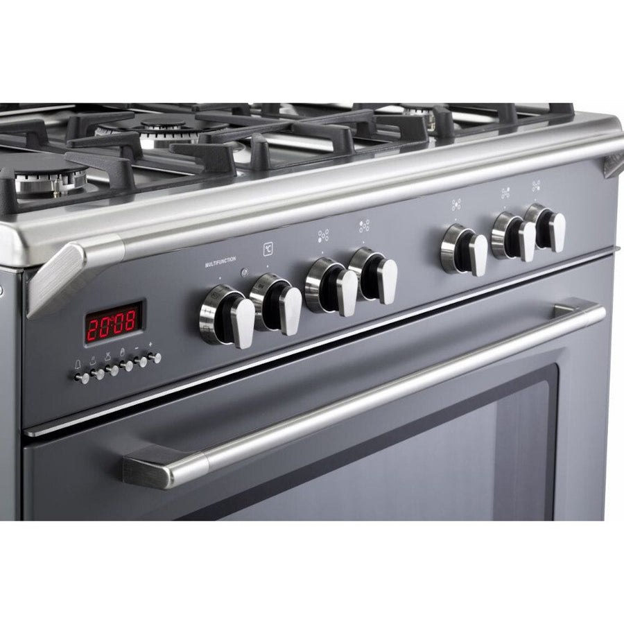 De'Longhi DVRS916DFSLATW 90cm dual fuel range cooker