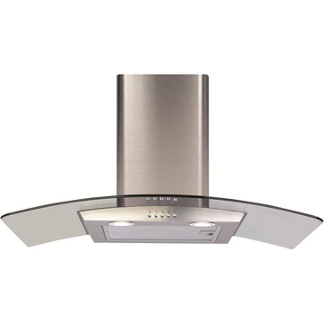 CDA ECP82SS 80cm Curved Glass Chimney Hood - Stainless Steel