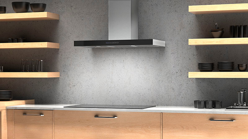GWA F205A-90-675-X/VT-TC-BK Esto Bari 90cm Black/Steel Cooker Hood