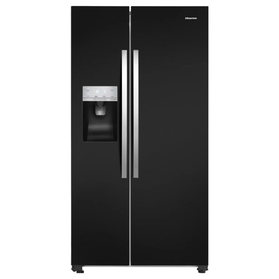 hisense RS694N4IBF american style fridge freezer in black 