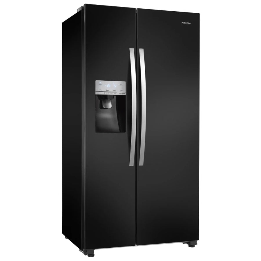 hisense RS694N4IBF american style fridge freezer in black 