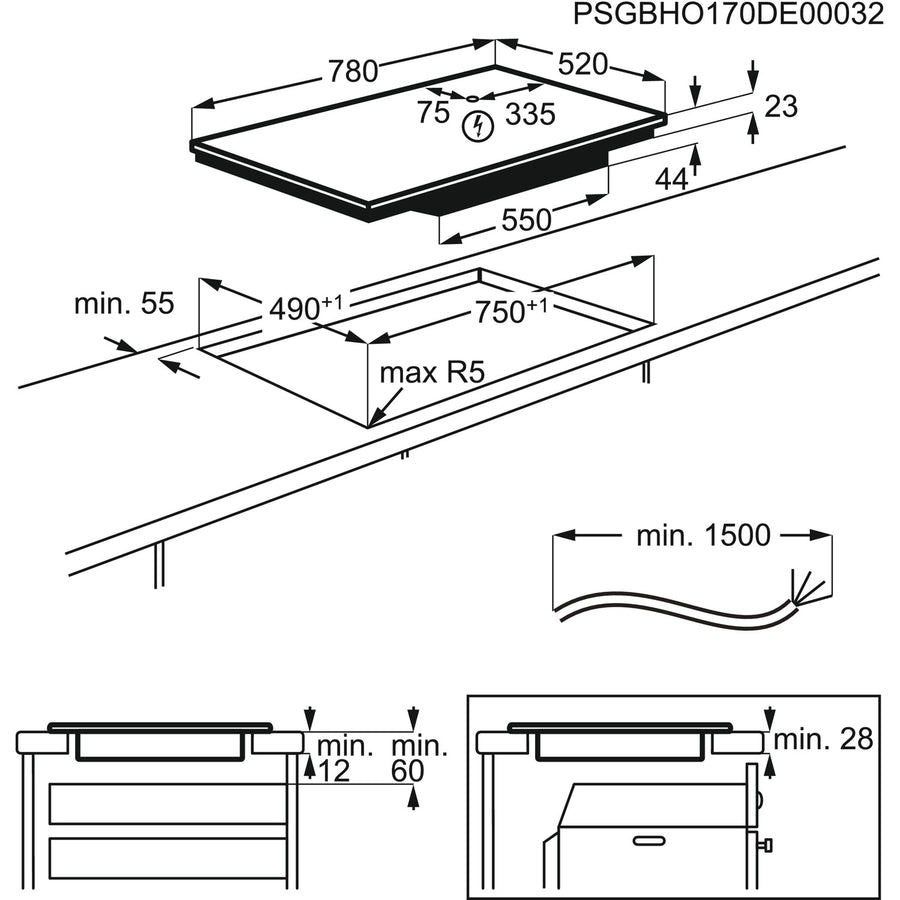 AEG IAE84421FB 80cm SenseBoil Induction Hob [last one]