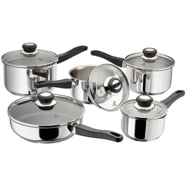 J3C2A Judge Vista 5 Piece Draining Saucepan Set - Basil Knipe Electrics