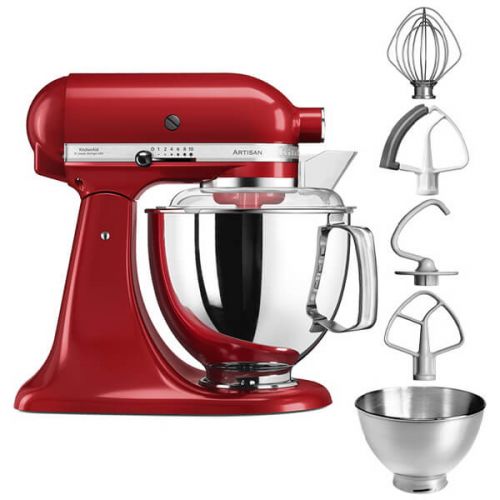 KitchenAid 5KSM175PSBER Artisan 4.8L Stand Mixer - Empire Red [Attachment Cover Missing][Display Model]