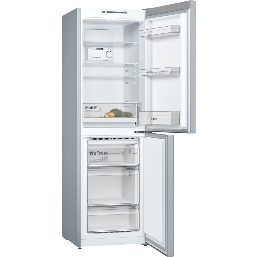 BOSCH Series 2 KGN34NLEAG 50/50 Fridge Freezer - Silver [Free 5-year parts & labour guarantee]