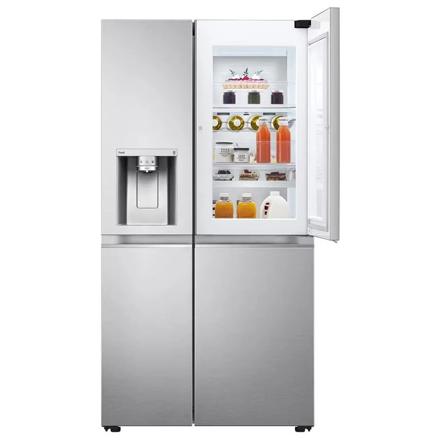 LG Door-in-Door™ American style fridge freezer in stainless steel