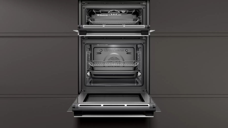 Neff U2ACM7HH0B Pyrolytic Built-In Double Oven - Stainless Steel