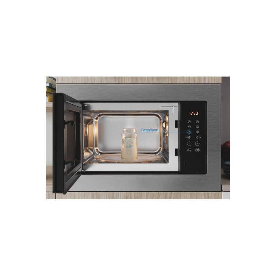 Indesit MWI125GXUK Built In Microwave With Grill - Stainless Steel