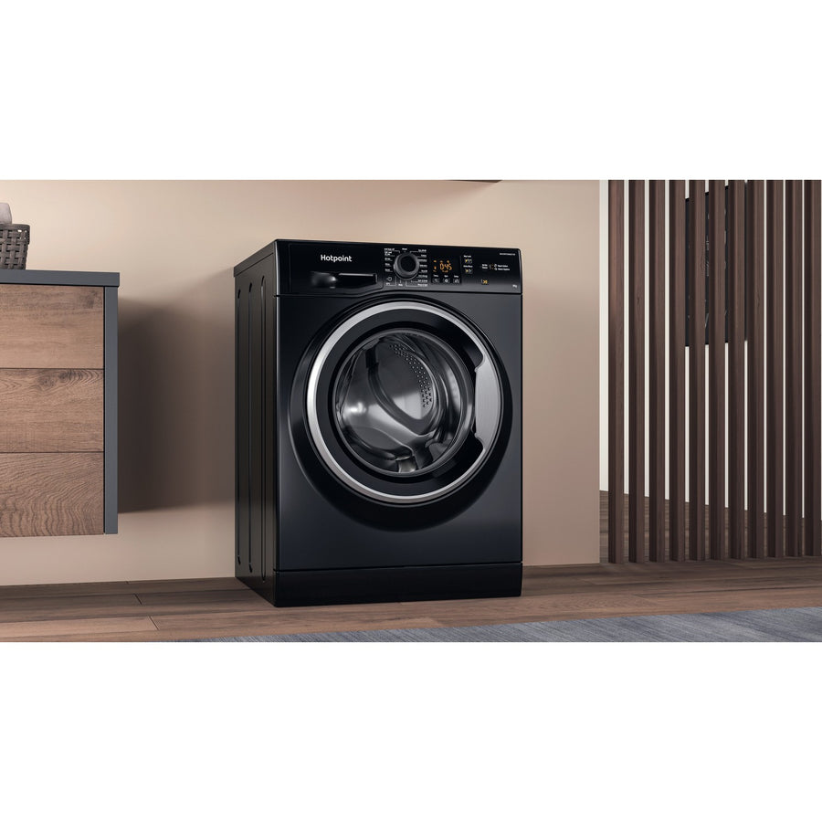 Hotpoint NSWF946BSUK 9kg 1400 Spin Washing Machine - Black