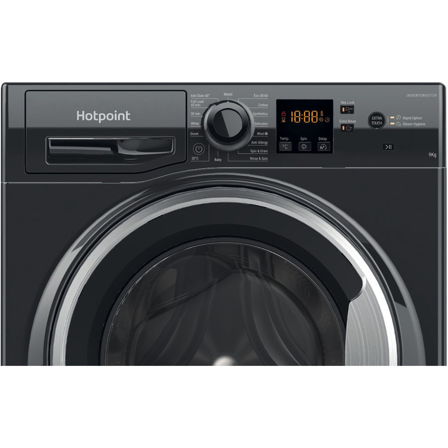 Hotpoint NSWF946BSUK 9kg 1400 Spin Washing Machine - Black