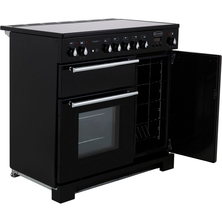 rangemaster toledo 90cm induction black range cooker 