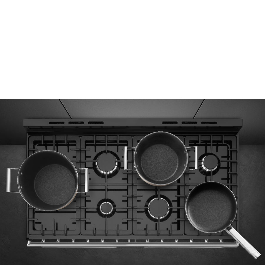smeg symphony SYD4110-1 110cm dual fuel range cooker in stainless steel 