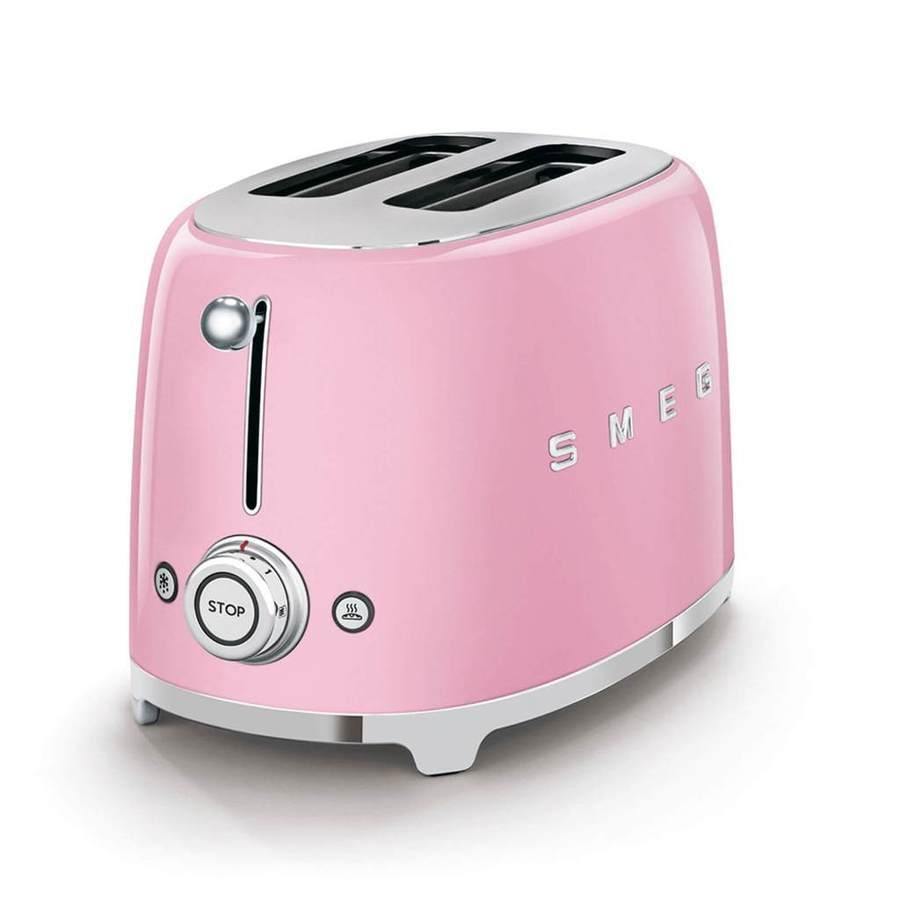 Smeg TSF01PKUK 50's Retro Style Toaster In Pink - Basil Knipe Electrics