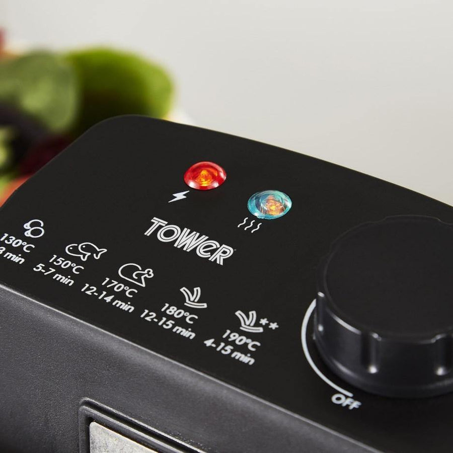 Tower T17048 3L Deep Fat Fryer - Stainless Steel - Basil Knipe Electrics