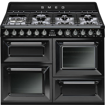 Smeg TR4110BL1 110cm Victoria Dual Fuel Range Cooker – Black