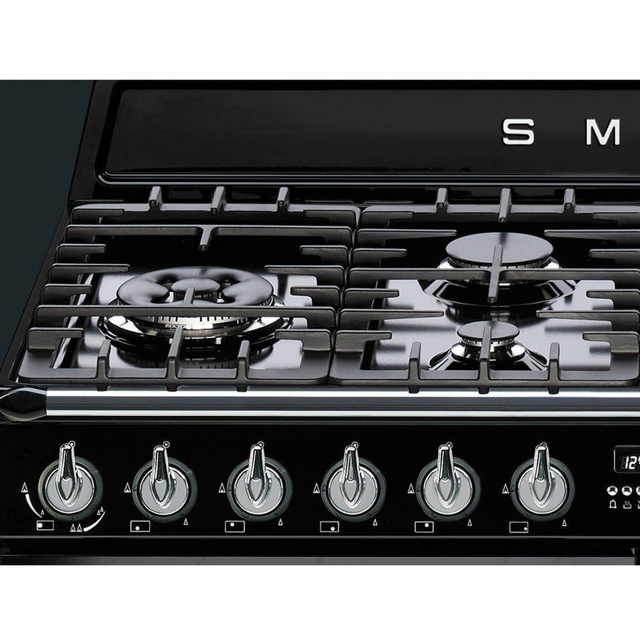 Smeg TR4110BL1 110cm Victoria Dual Fuel Range Cooker – Black