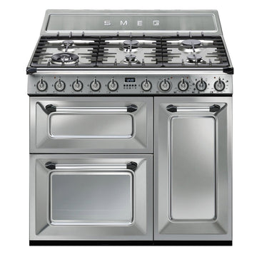 Smeg TR93X Dual Fuel Victoria Range Cooker in Stainless Steel