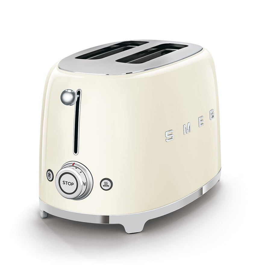 Smeg TSF01CRUK 50's Retro Style Toaster In Cream - Basil Knipe Electrics