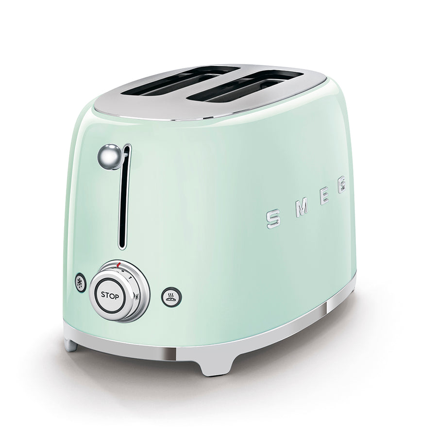 Smeg TSF01PGUK Retro 2 Slice Toaster In Pastel Green