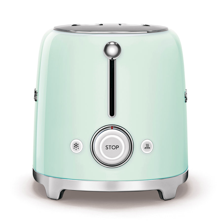 Smeg TSF01PGUK Retro 2 Slice Toaster In Pastel Green