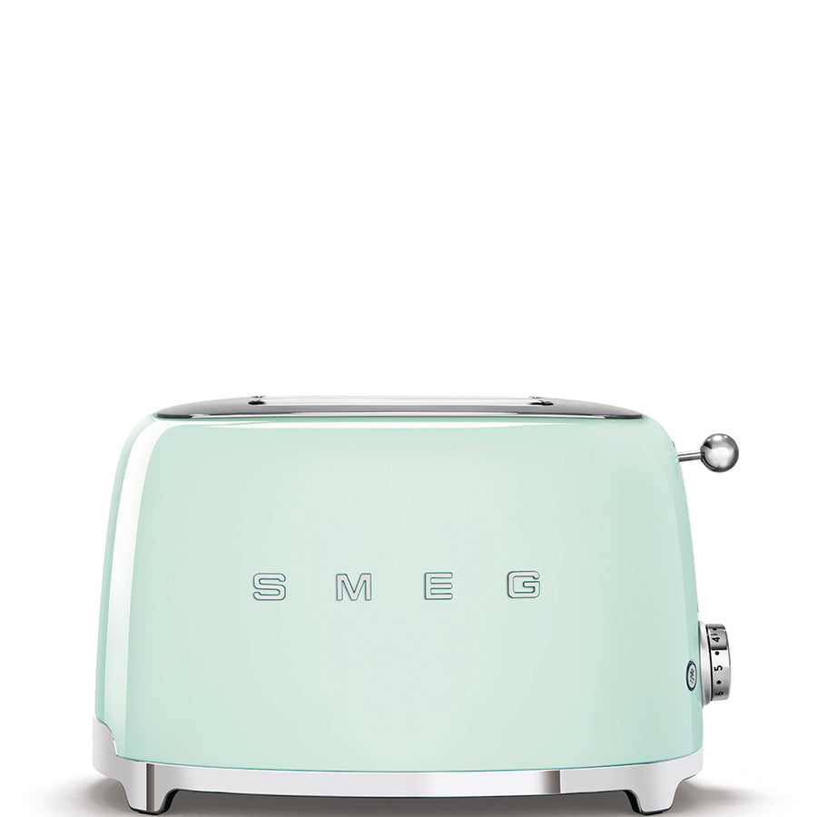Smeg TSF01PGUK Retro 2 Slice Toaster In Pastel Green