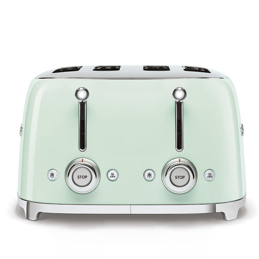 Smeg TSF03PGUK Retro Style 4 Slice Toaster In Pastel Green - Basil Knipe Electrics