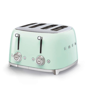 Smeg TSF03PGUK Retro Style 4 Slice Toaster In Pastel Green - Basil Knipe Electrics