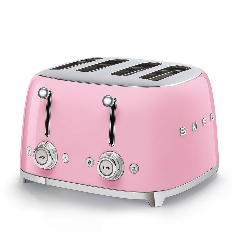 Smeg TSF03PKUK 50's Retro Style 4 Slice Toaster In Pink