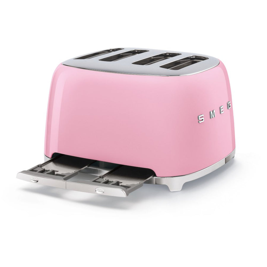 Smeg TSF03PKUK 50's Retro Style 4 Slice Toaster In Pink