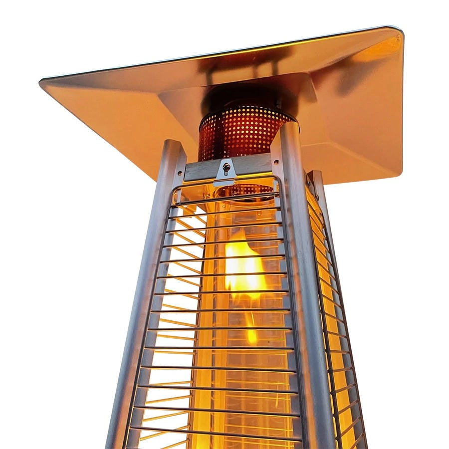 OXNORTH 15kW Flame Tower Patio Heater - Stainless Steel