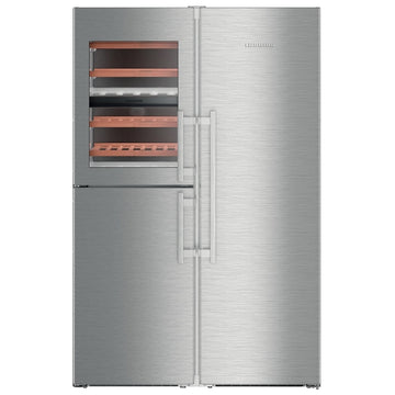 LIEBHERR SBSES8496 SIDE BY SIDE FRIDGE FREEZER WITH WINE COOLER