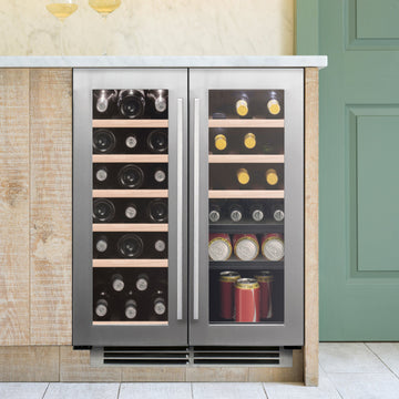 JL by Caple WI6234 60cm Built In Undercounter Stainless Steel Dual Zone Wine Cooler
