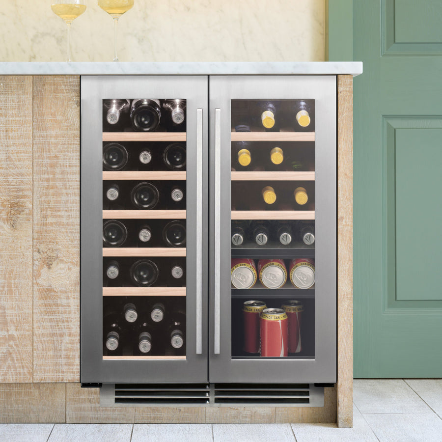JL by Caple WI6234 60cm Built In Undercounter Stainless Steel Dual Zone Wine Cooler