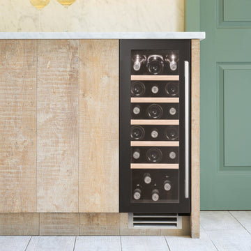Caple WI3126 30cm Undercounter Single Zone Black Wine Cooler