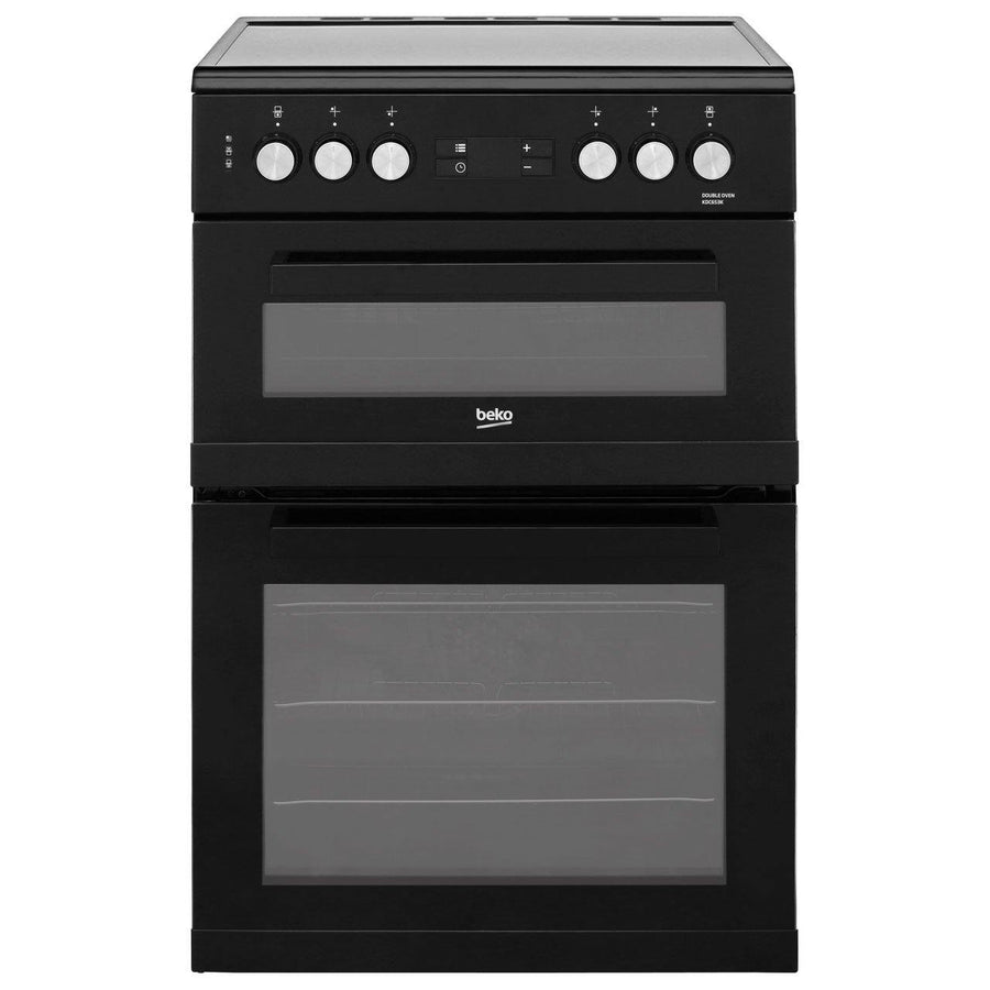 Beko KDC653K 60cm Double Oven Electric Cooker With Ceramic Hob - Black