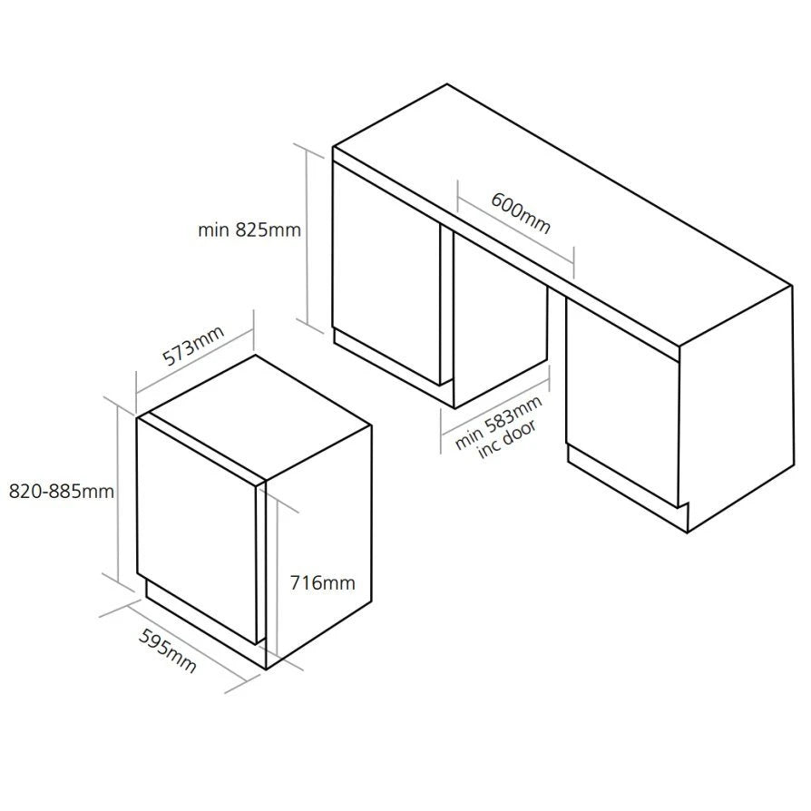 Caple Wi6143 Undercounter Single Zone Wine Cooler - Black [last one]