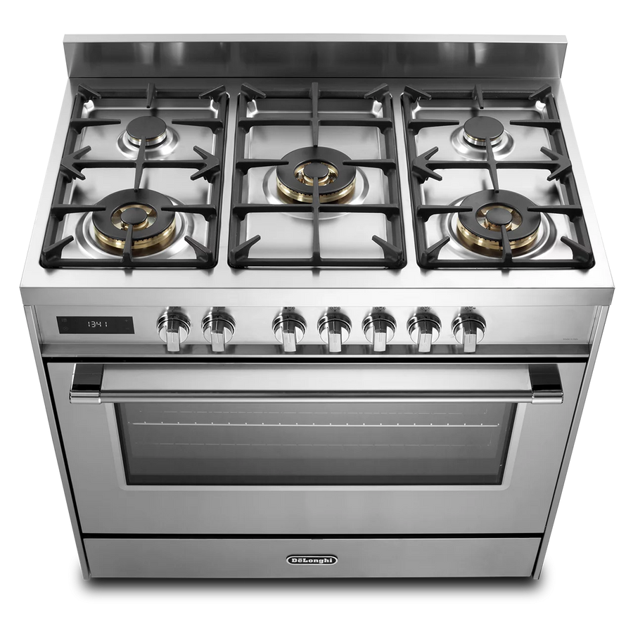 De'Longhi DSR927-DF/X 90cm Twin Fan Dual Fuel Range Cooker