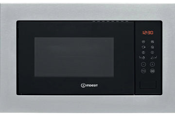 Indesit MWI125GXUK Built In Microwave With Grill - Stainless Steel