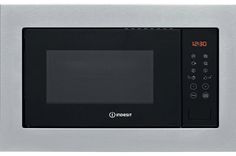 Indesit MWI125GXUK Built In Microwave With Grill - Stainless Steel