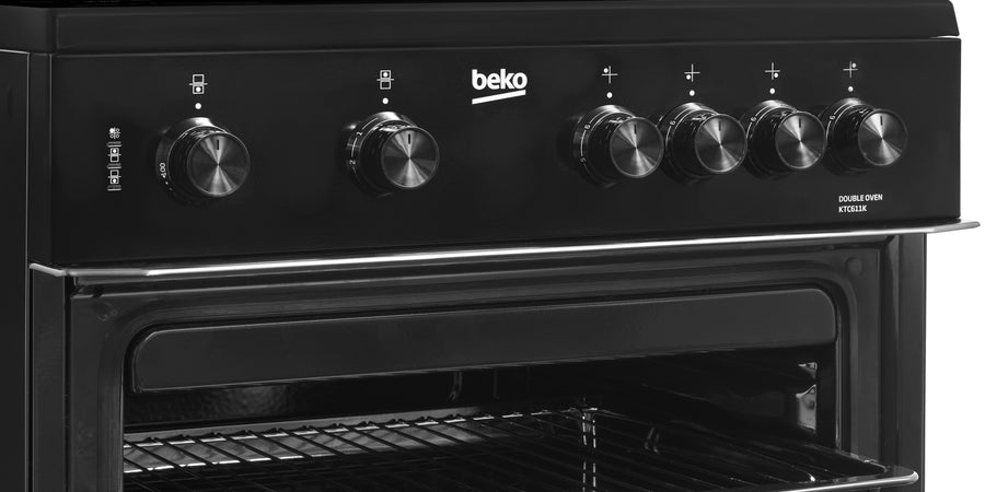 Beko KTC611K 60cm Electric Cooker with Ceramic Hob - Black