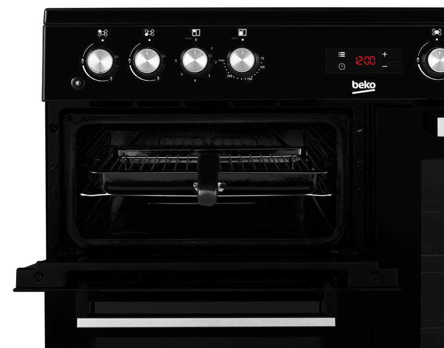 Beko KDVF90K 90cm Dual Fuel Range Cooker - Black