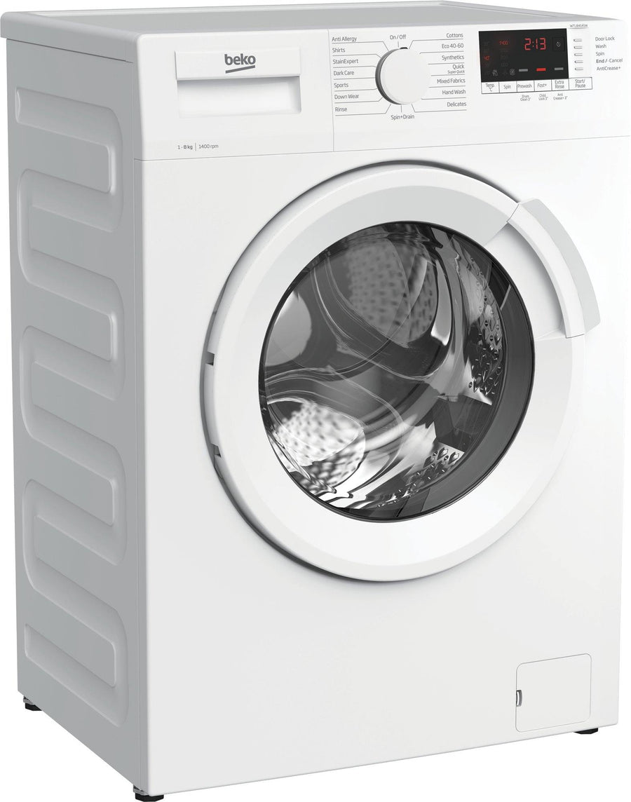 Beko WTL84151W 8kg 1400rpm Washing Machine with Quick programme - White - Basil Knipe Electrics